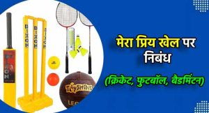 मेरा प्रिय खेल पर निबंध - Mera Priya Khel Par Nibandh