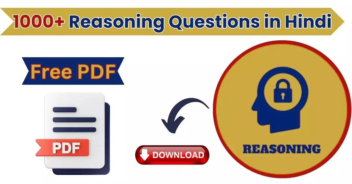 1000 Reasoning Questions PDF in Hindi