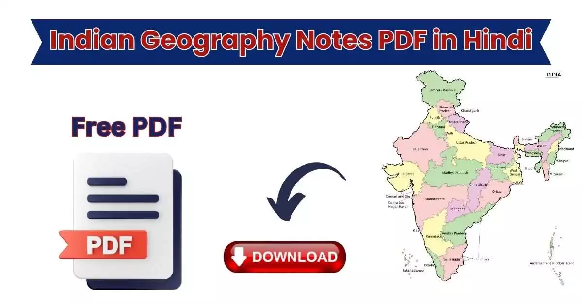Indian Geography Notes PDF in Hindi